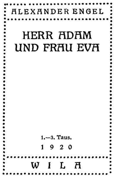 Herr Adam Und Frau Eva