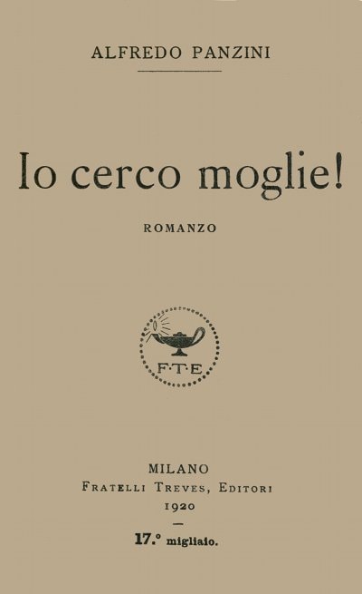 Io Cerco Moglie! Romanzo