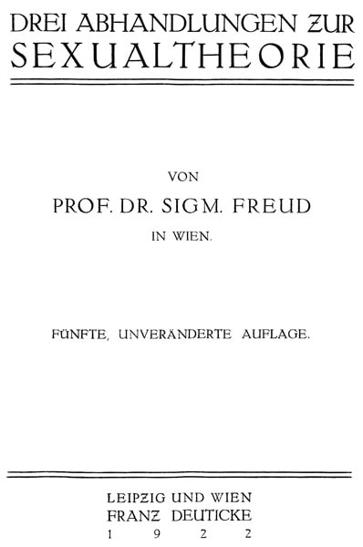 Drei Abhandlungen Zur Sexualtheorie