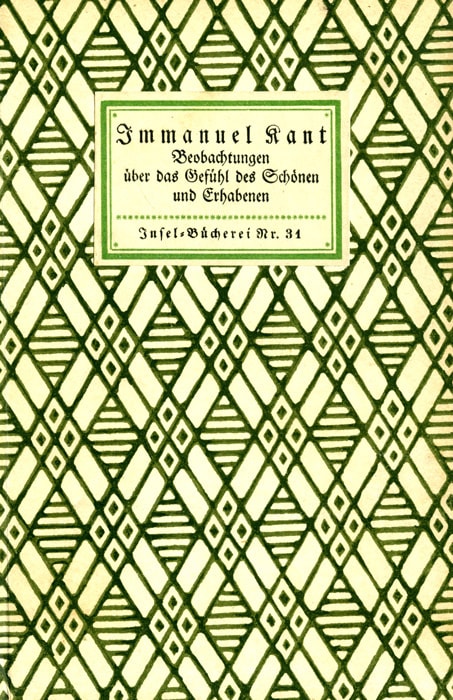 Beobachtungen Über Das Gefühl Des Schönen Und Erhabenen