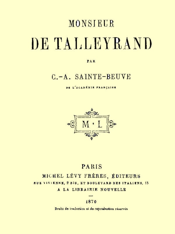 Monsieur De Talleyrand