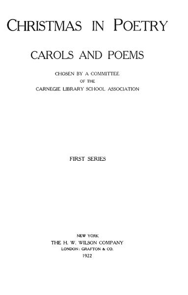 Christmas in Poetry: Carols and Poems