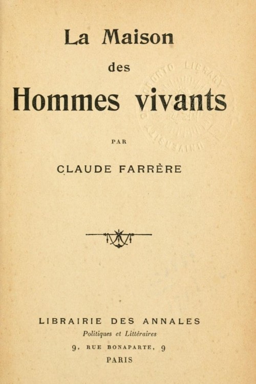 La Maison Des Hommes Vivants