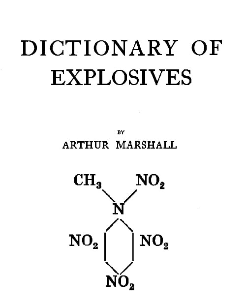 Dictionary of Explosives