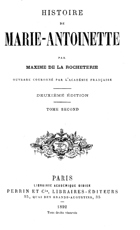 Histoire De Marie-Antoinette, Volume 2 (of 2)