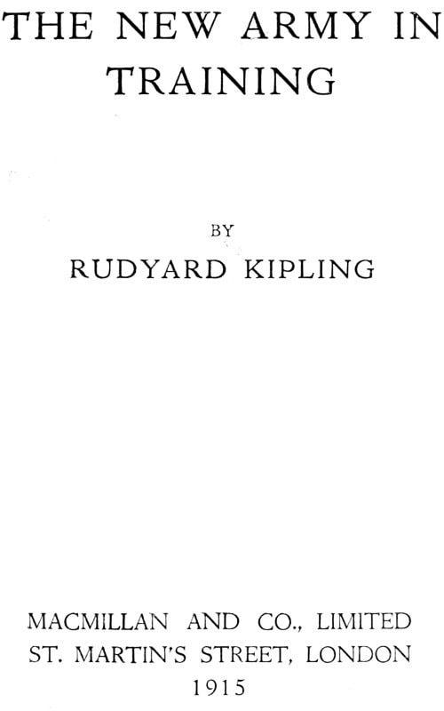 The New Army in Training