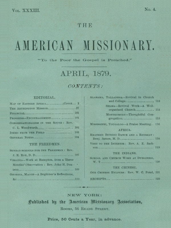 The American Missionary — Volume 33, No. 04, April 1879