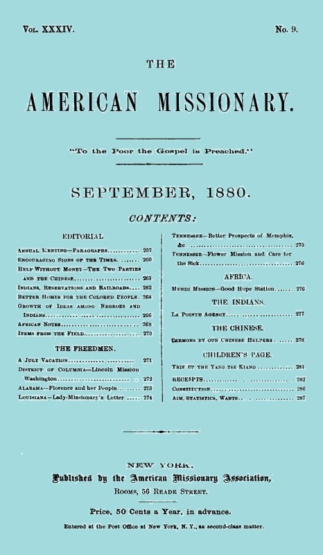 The American Missionary — Volume 34, No. 09, September, 1880