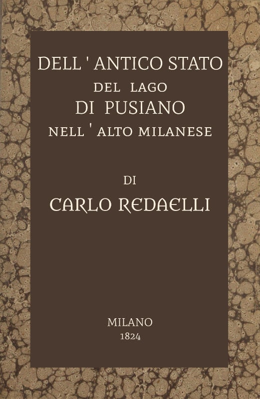 Dell'antico Stato Del Lago Di Pusiano Nell'alto Milanese