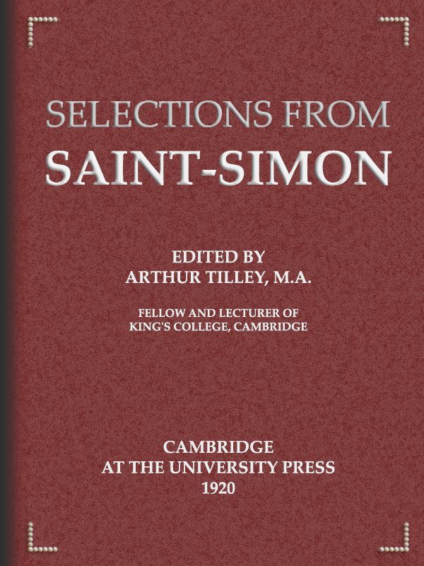 Selections from Saint-Simon