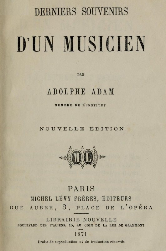 Derniers Souvenirs D'un Musicien