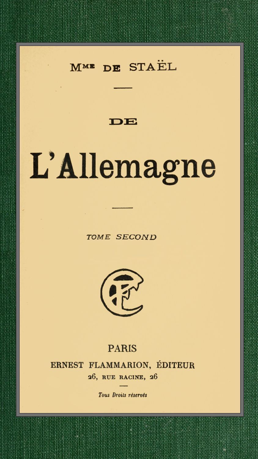 De L'allemagne; T. 2