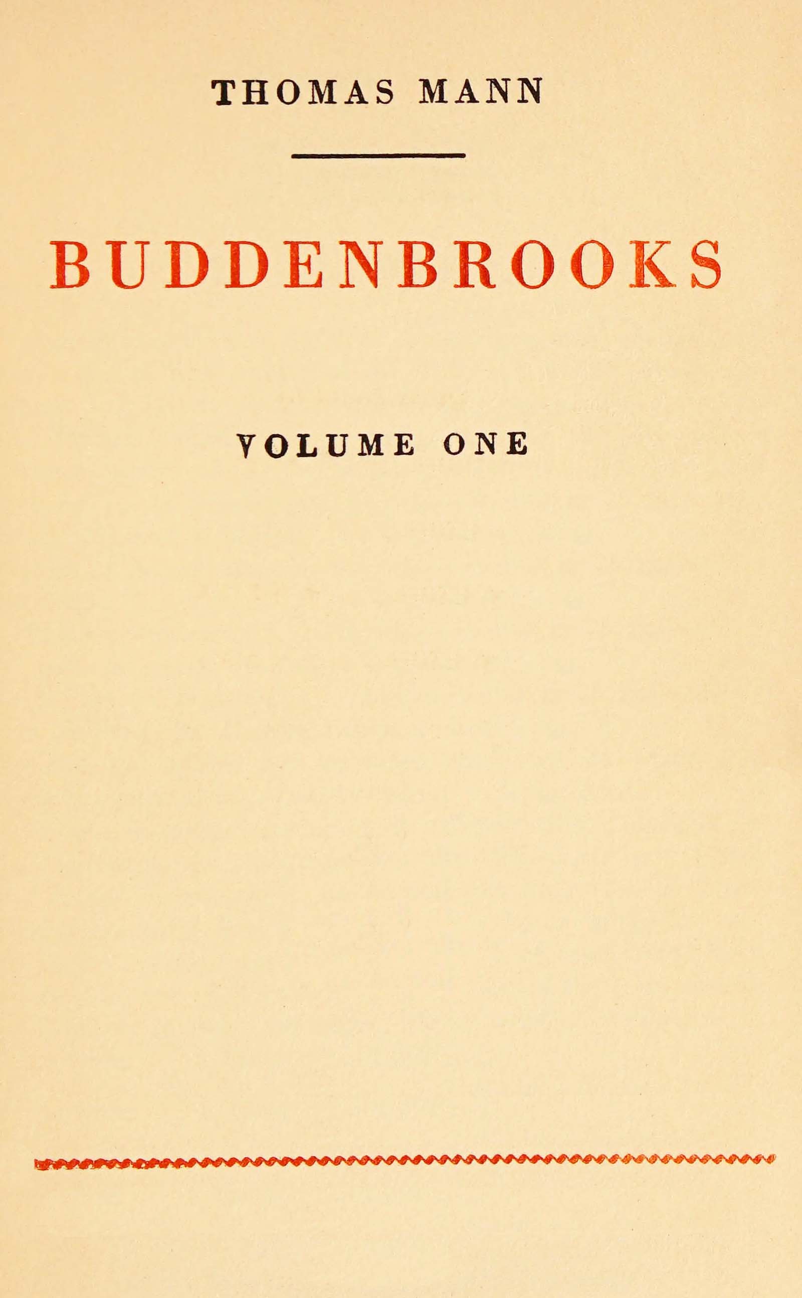 Buddenbrooks, Volume 1 of 2