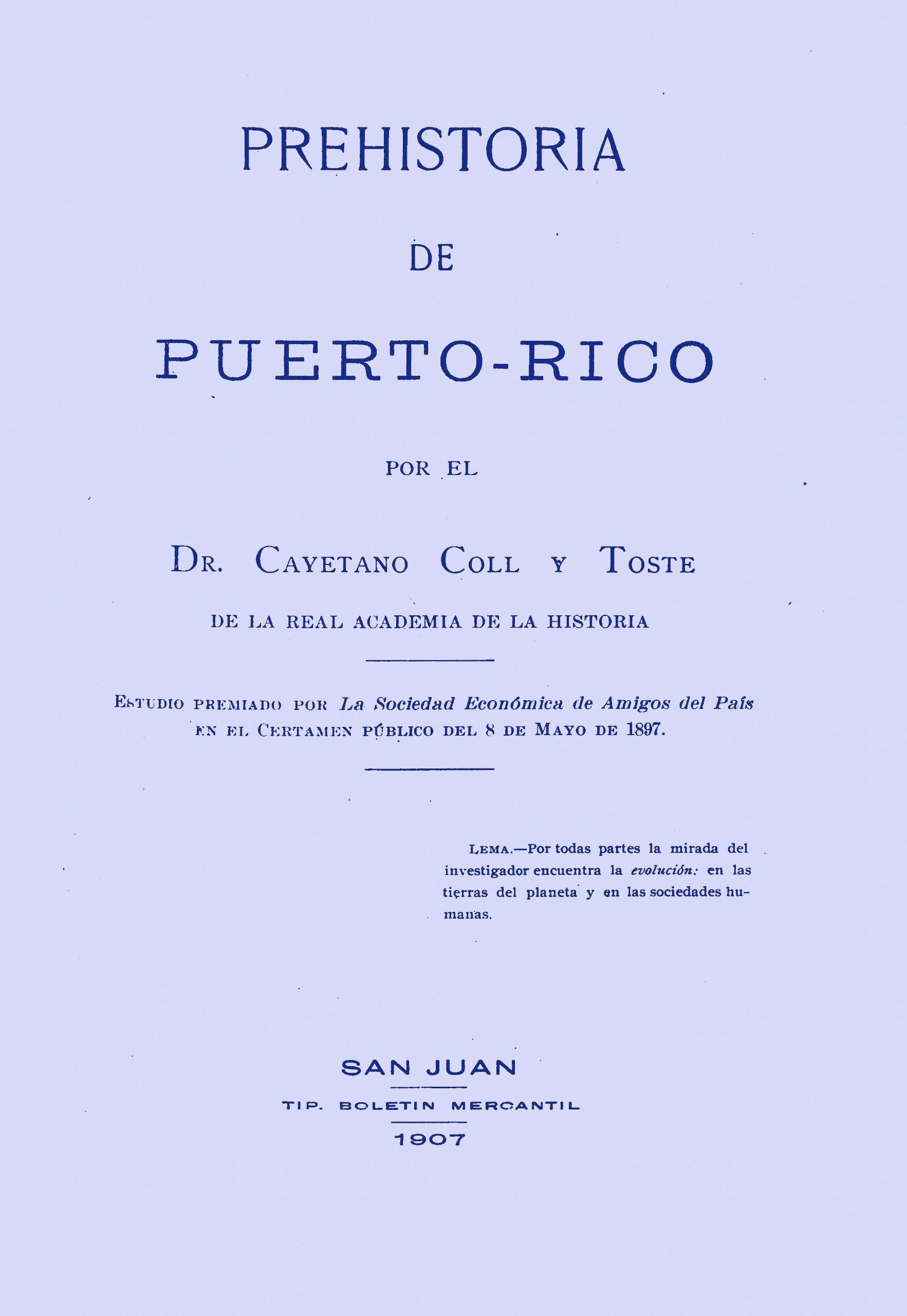 Prehistoria De Puerto-Rico