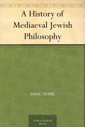 A History of Mediaeval Jewish Philosophy