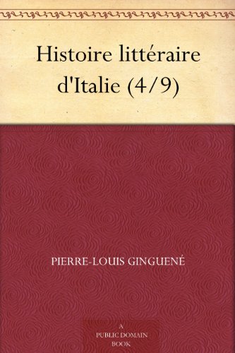 Histoire Littéraire D'italie (4/9)