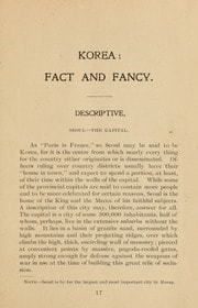 Korea, fact and fancy : being a republication of two books entitled "Korean tales" and "A chronological index"