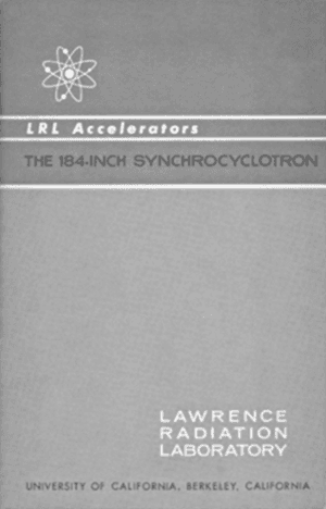 LRL Accelerators, the 184-Inch Synchrocyclotron