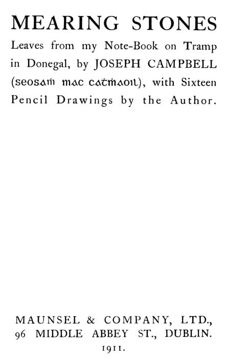Mearing Stones: Leaves from My Note-Book on Tramp in Donegal