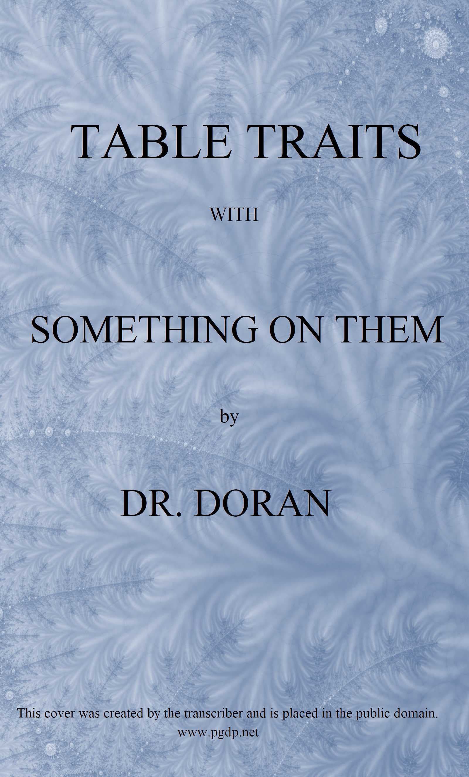 Table Traits, with Something on Them