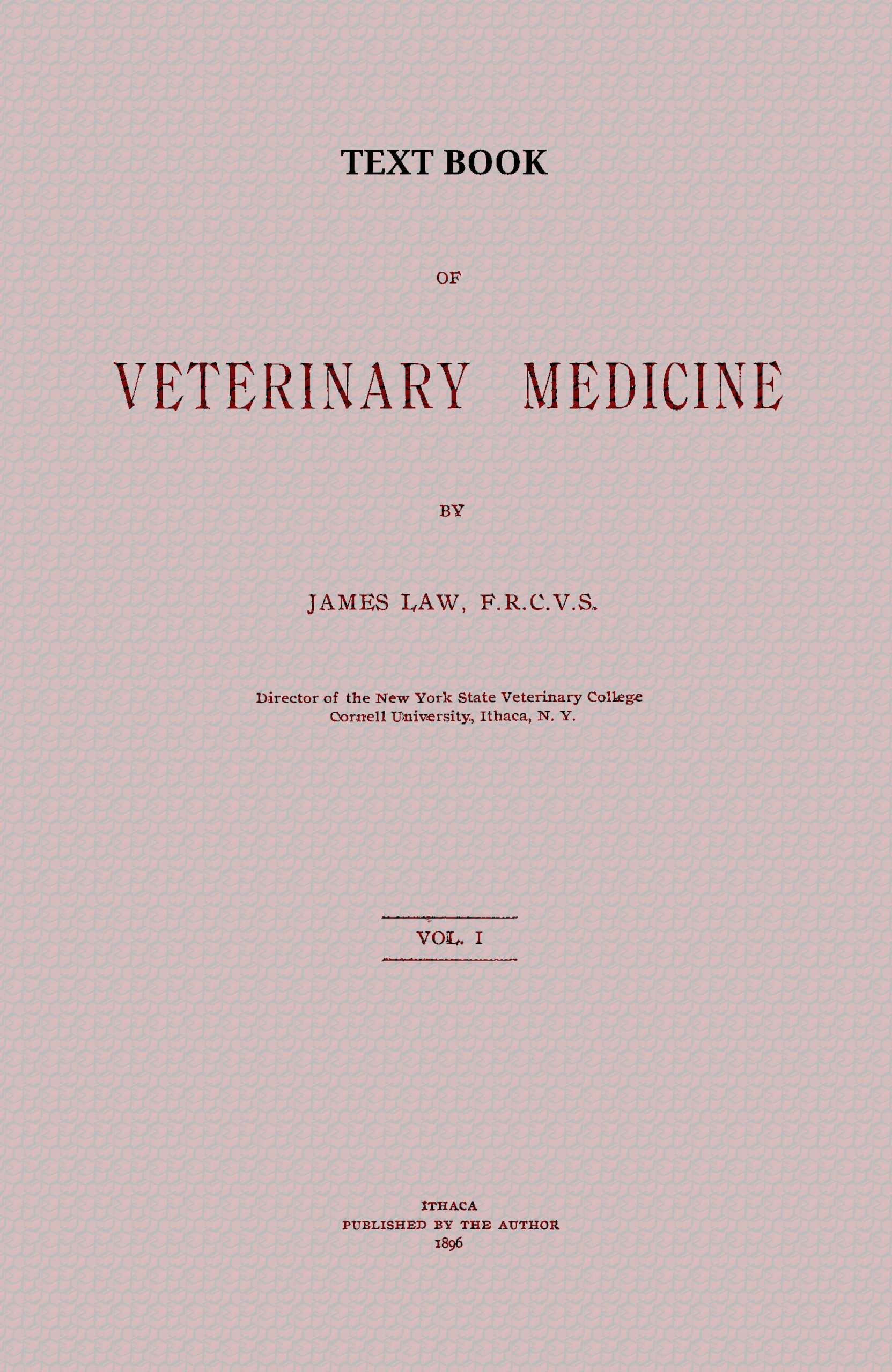 Text Book of Veterinary Medicine, Volume 1 (of 5)