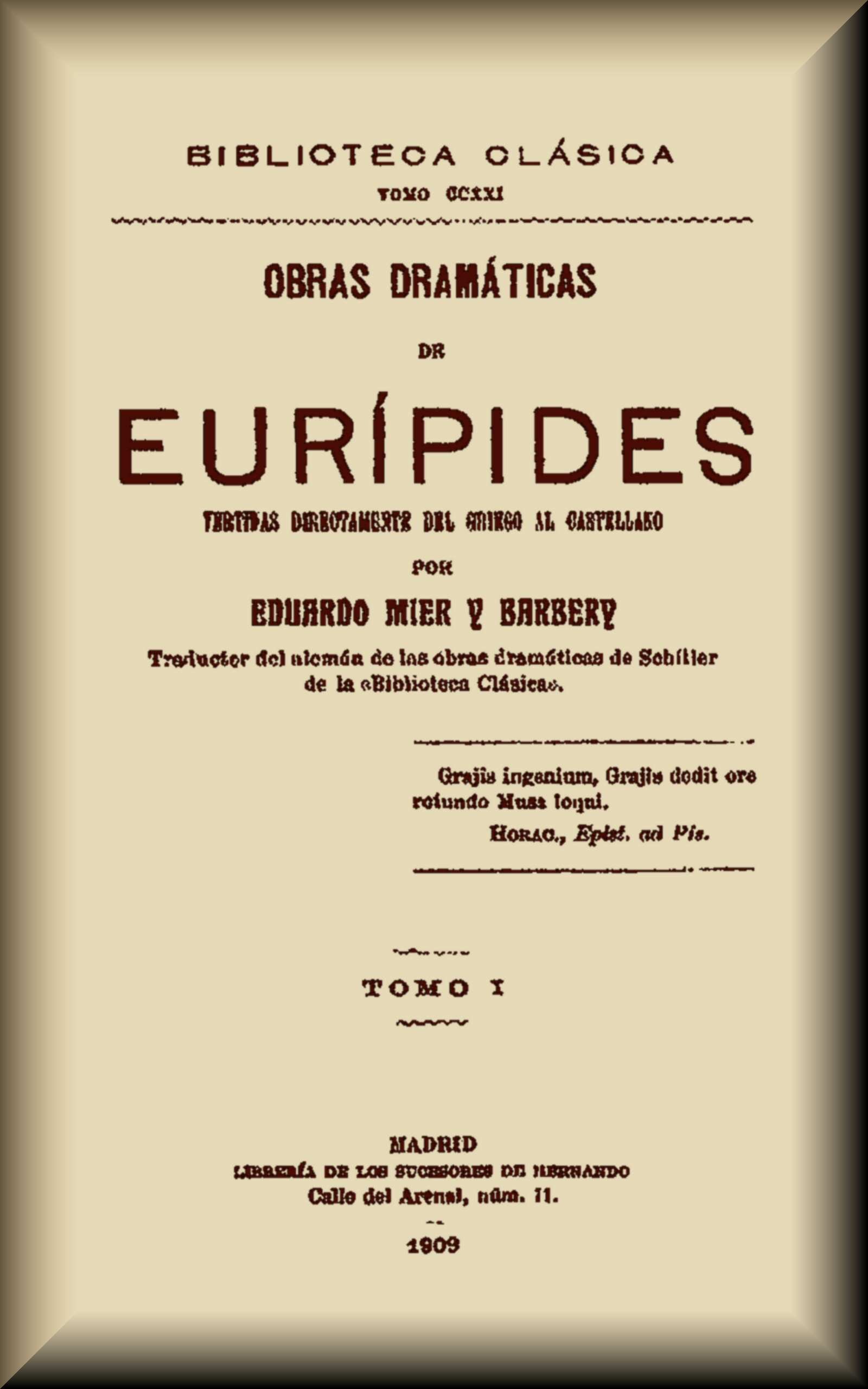 Obras Dramáticas De Eurípides (1 De 3)