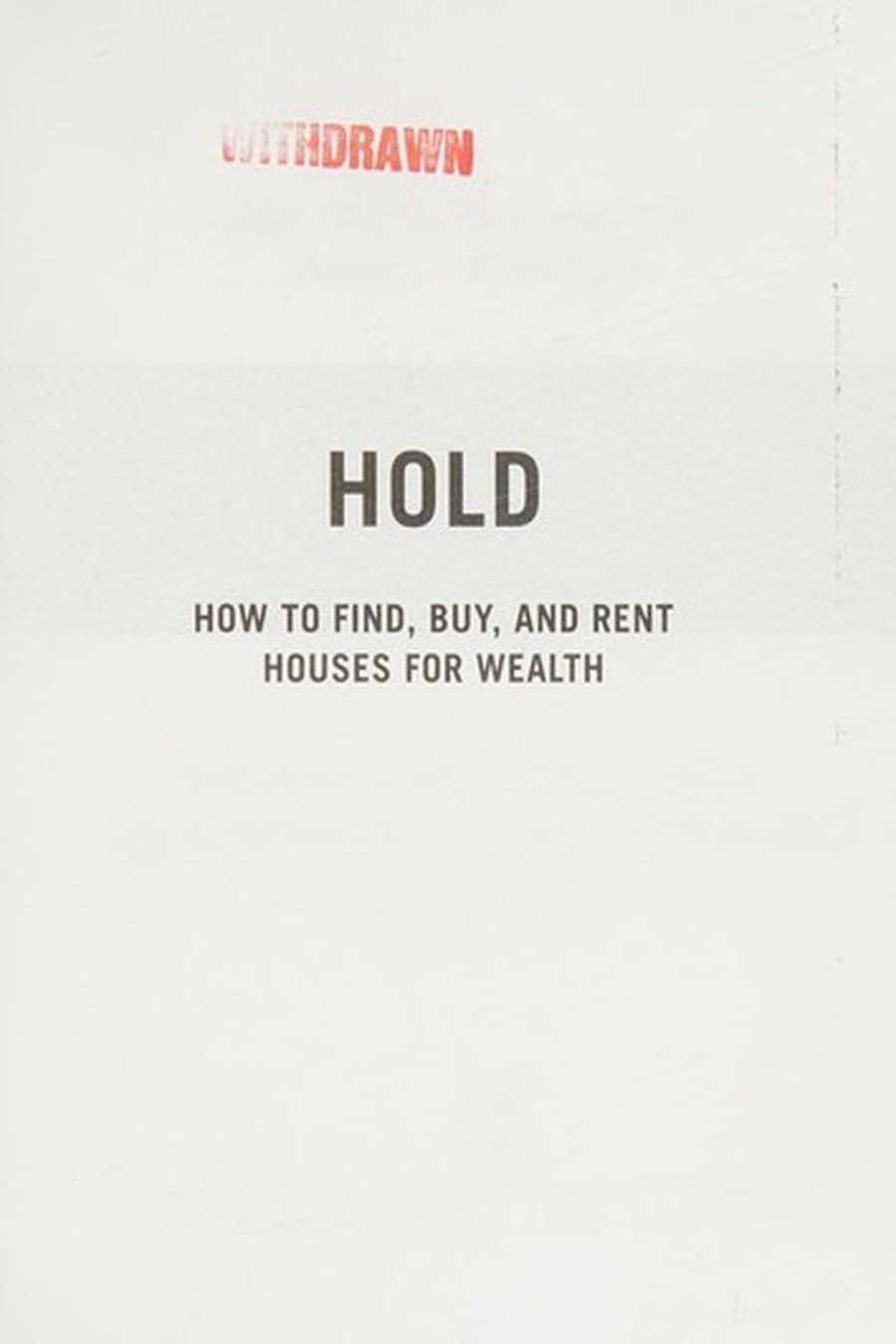 HOLD (Comprehensive Summary)