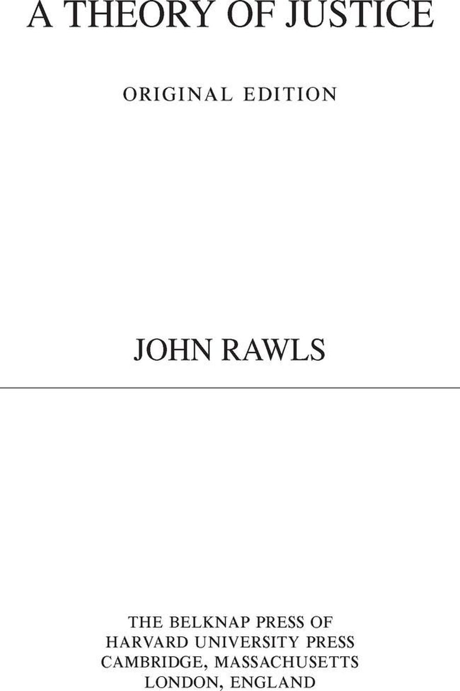 A Theory of Justice: Original Edition (Comprehensive Summary)