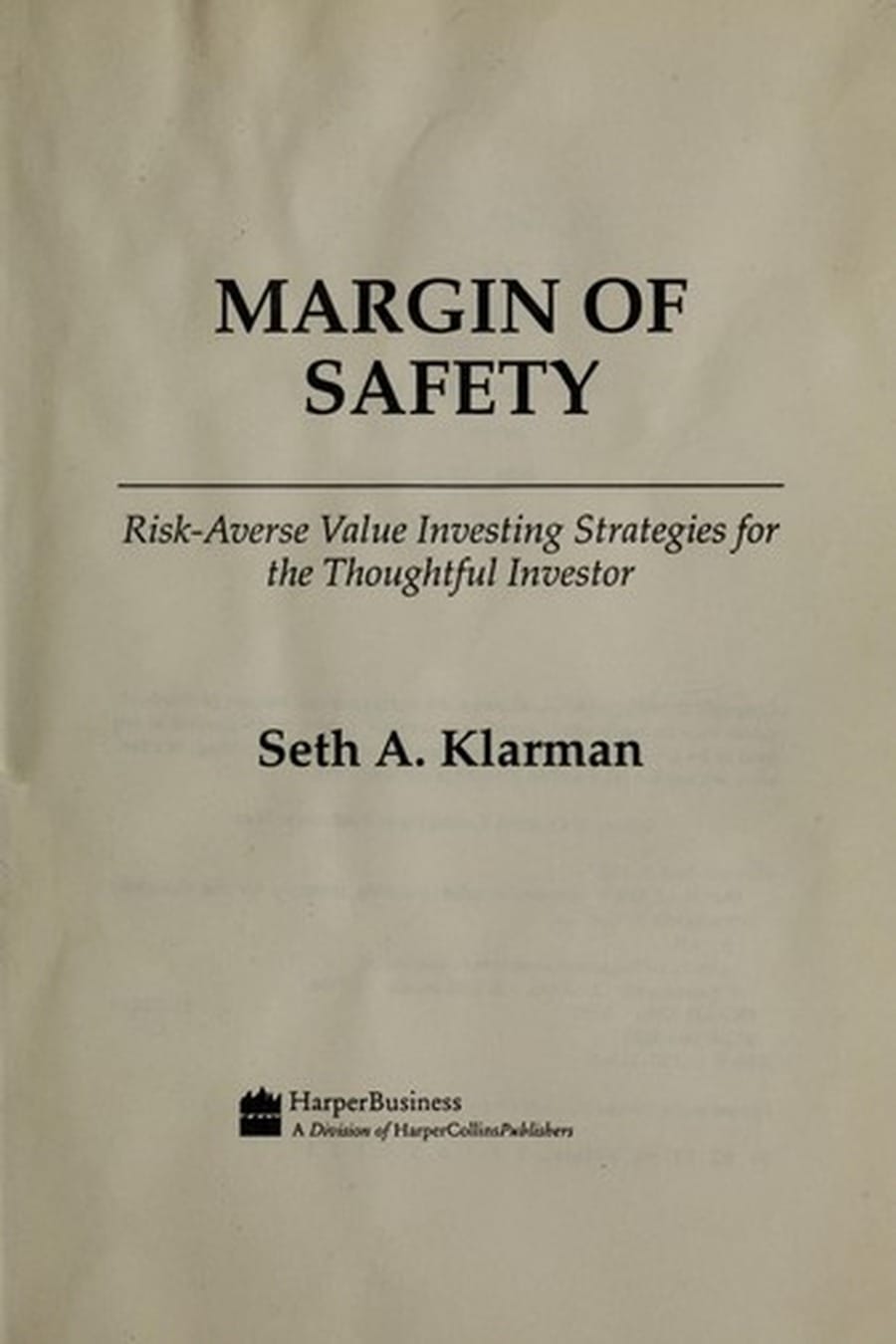 Margin of Safety (Comprehensive Summary)