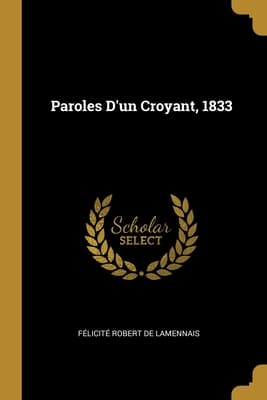 Paroles d'un croyant, 1833