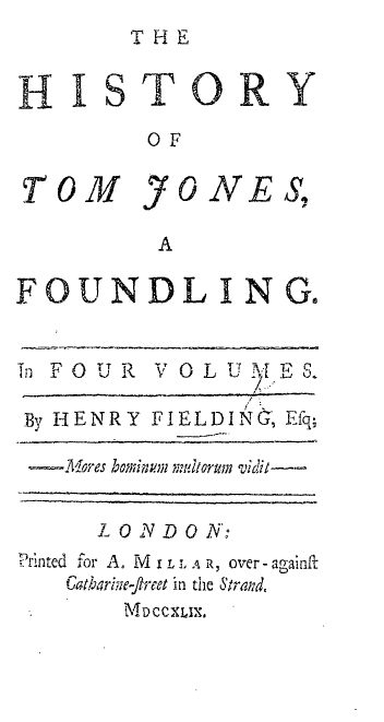 History of Tom Jones, a Foundling