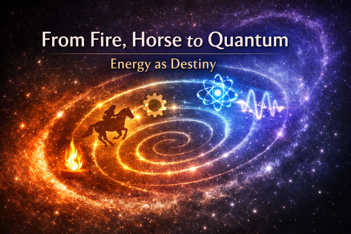 Energy as destiny: from fire and horse to quantum.