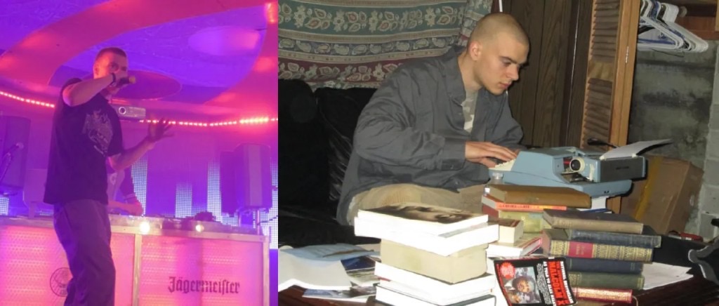 His transition from rapping to writing fiction at 22.